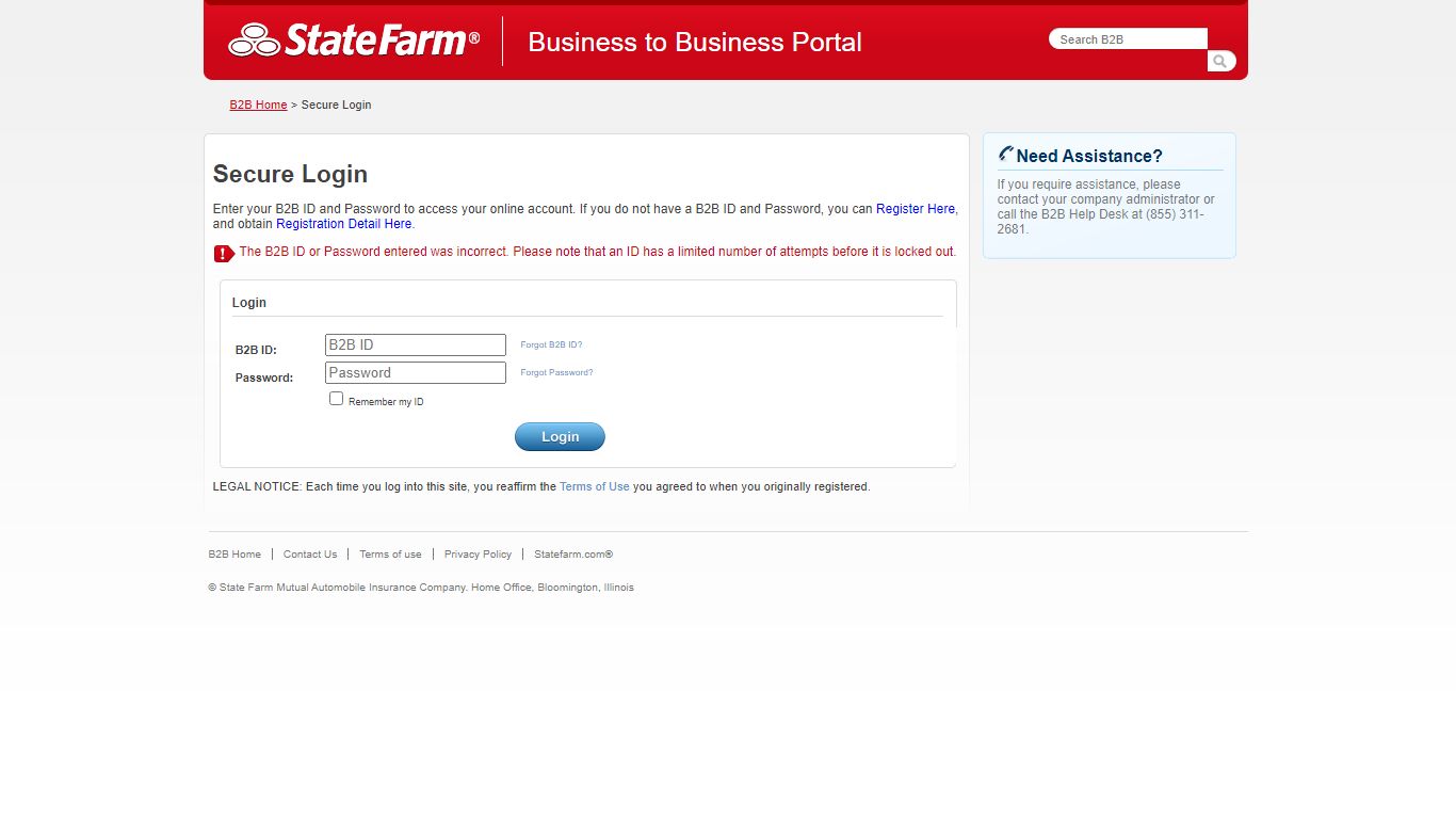 Secure Login - State Farm